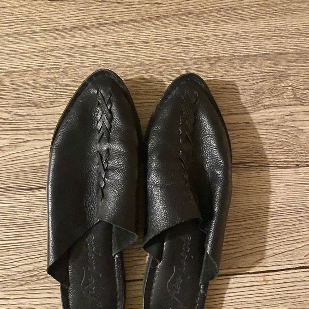 Free People Leather Mules Flats in Size 37